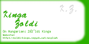 kinga zoldi business card